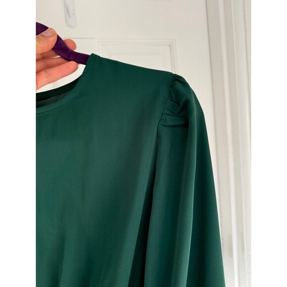 Green Ruffle Mini Dress - Picture 5 of 10